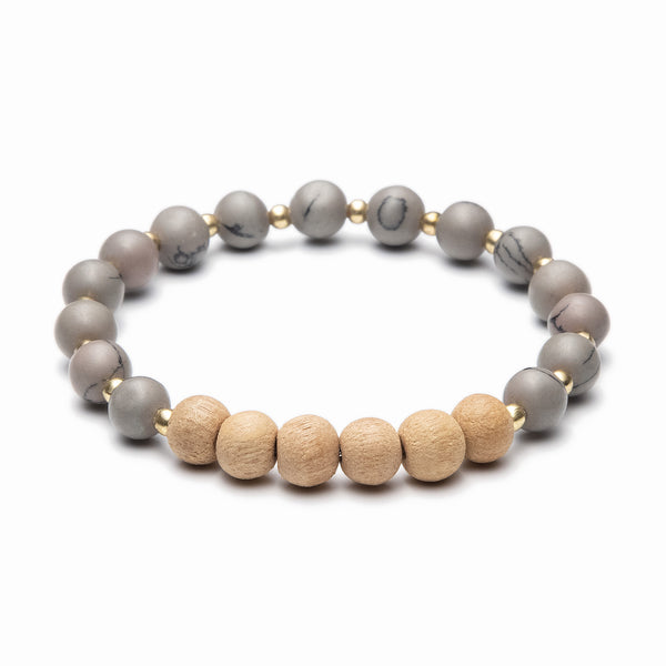 Earth Diffuser Bracelet Gray Sacred Arrow